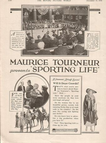 sporting life 1918 poster