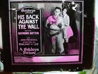 his back against the wall 1922 poster