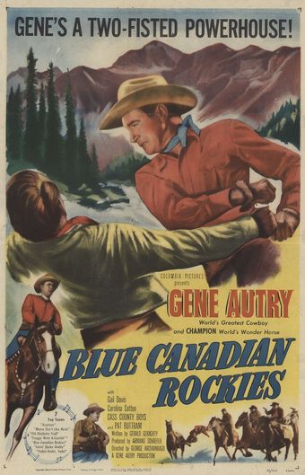 blue canadian rockies 1952 poster