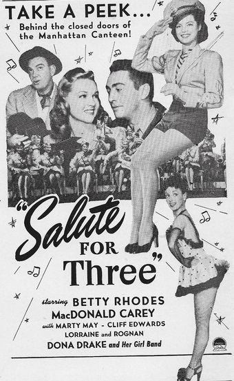 salute for three 1943 poster