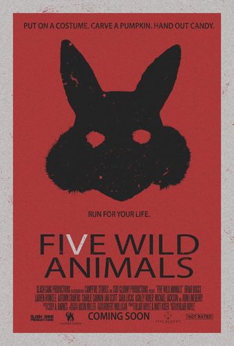 five wild animals poster