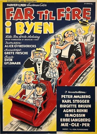 far til fire i byen 1956 poster