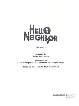 hello neighbor: the movie poster