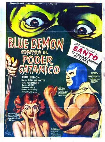 blue demon vs. el poder satánico 1966 poster