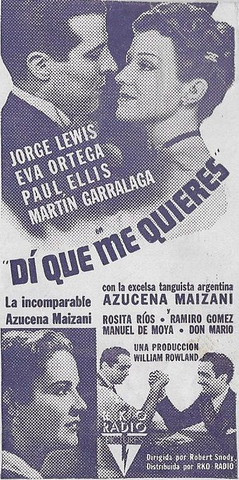 di que me quieres 1939 poster