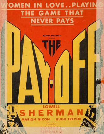 the pay-off 1930 poster