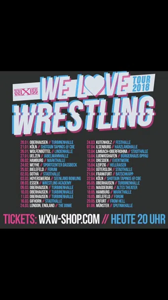 wxw we love wrestling tour 2018 poster