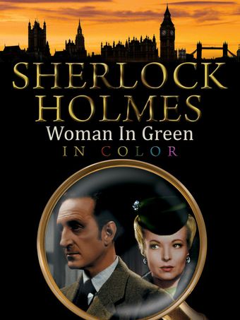 sherlock holmes: the woman in green (in color) 1945 poster