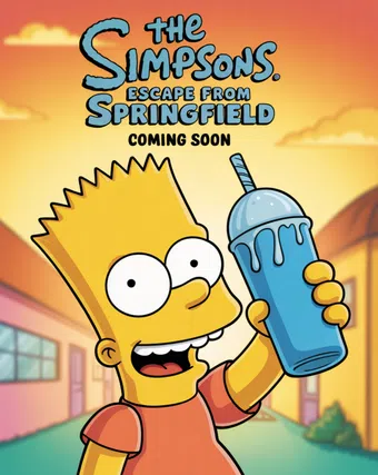 the simpsons: escape from springfield poster