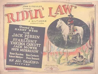 ridin' law 1930 poster