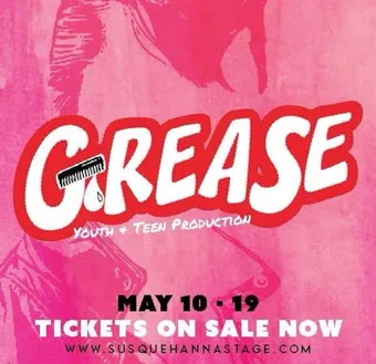 susquehanna stage's grease: youth and teen production 2024 poster