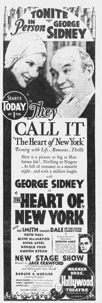 the heart of new york 1932 poster