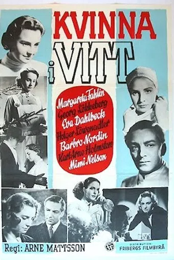 kvinna i vitt 1949 poster